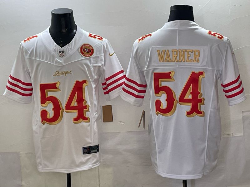 Men 2025 Nike San Francisco 49ers #54 Warner White 5th generation Limited NFL Jersey 042->san francisco 49ers->NFL Jersey